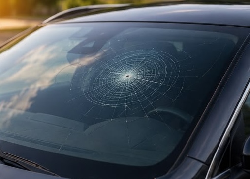 Kfz-Sachverständiger Dmitri Bolde fotografiert einen Kaskoschaden am Fahrzeug